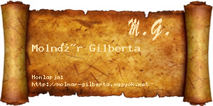 Molnár Gilberta névjegykártya